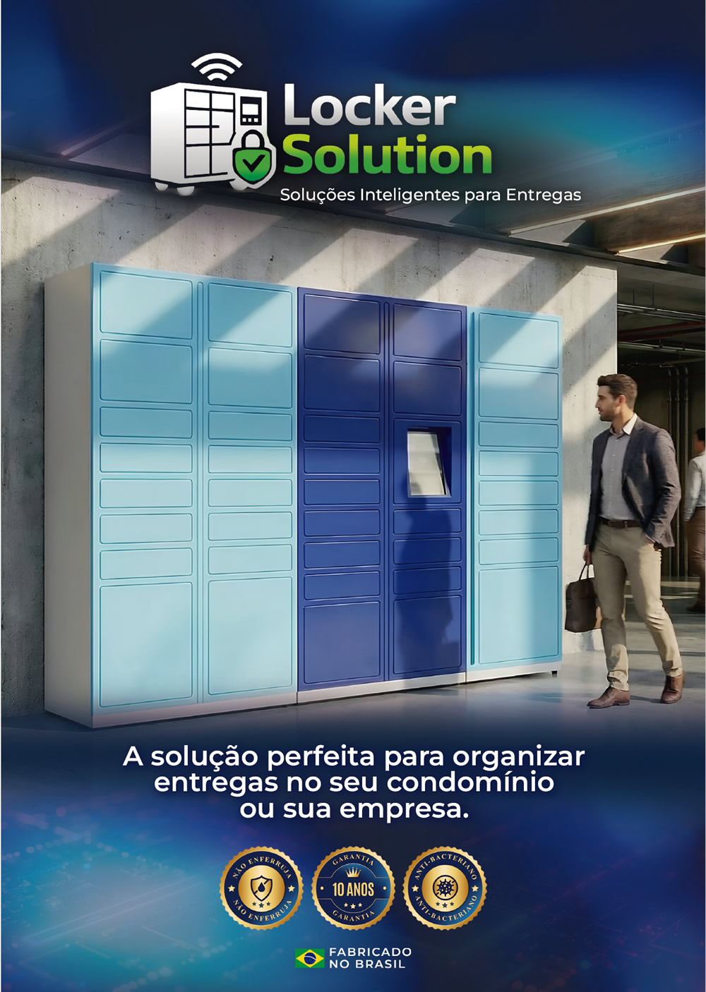 Locker Solution - Armário Inteligente recebe, registra e entrega encomendas (1) - Ideal para Condomínios